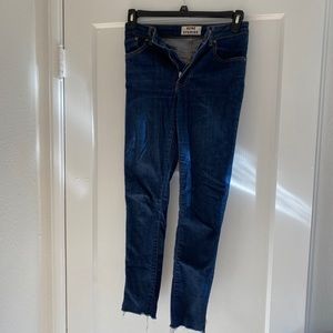 Acne studio skinny jeans with frayed bottom